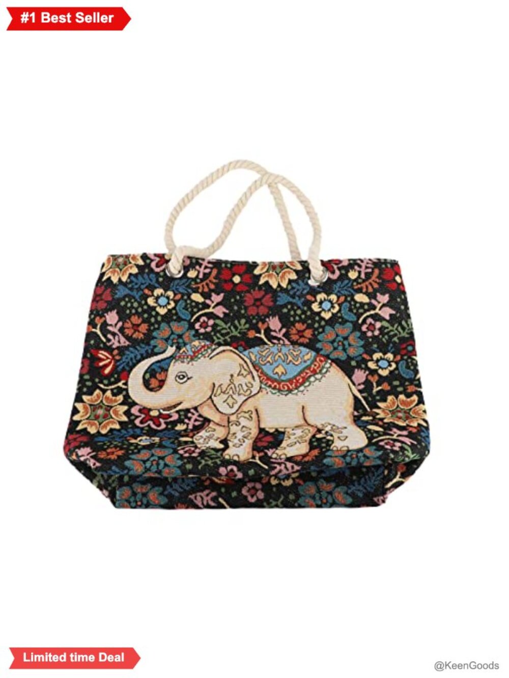 Canvas Tote Bag Cotton Linen Zipper Inner Pocket Grocery Shopping Travel